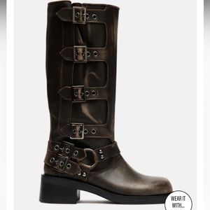 Steve Madden rocky brown distressed boots size 7
